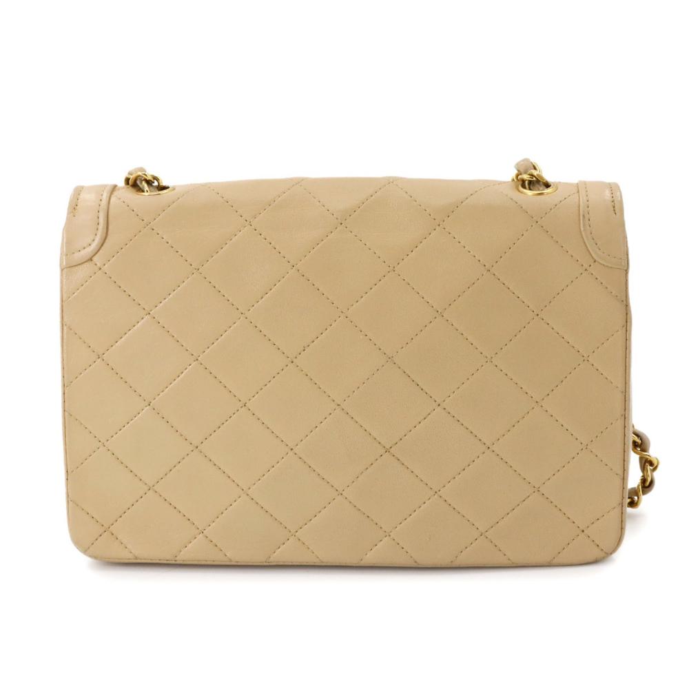 Beige Leather Chanel Shoulder Bag