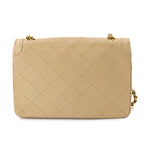 Beige Leather Chanel Shoulder Bag