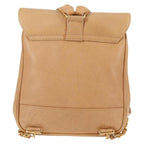 Beige Leather Chanel Backpack