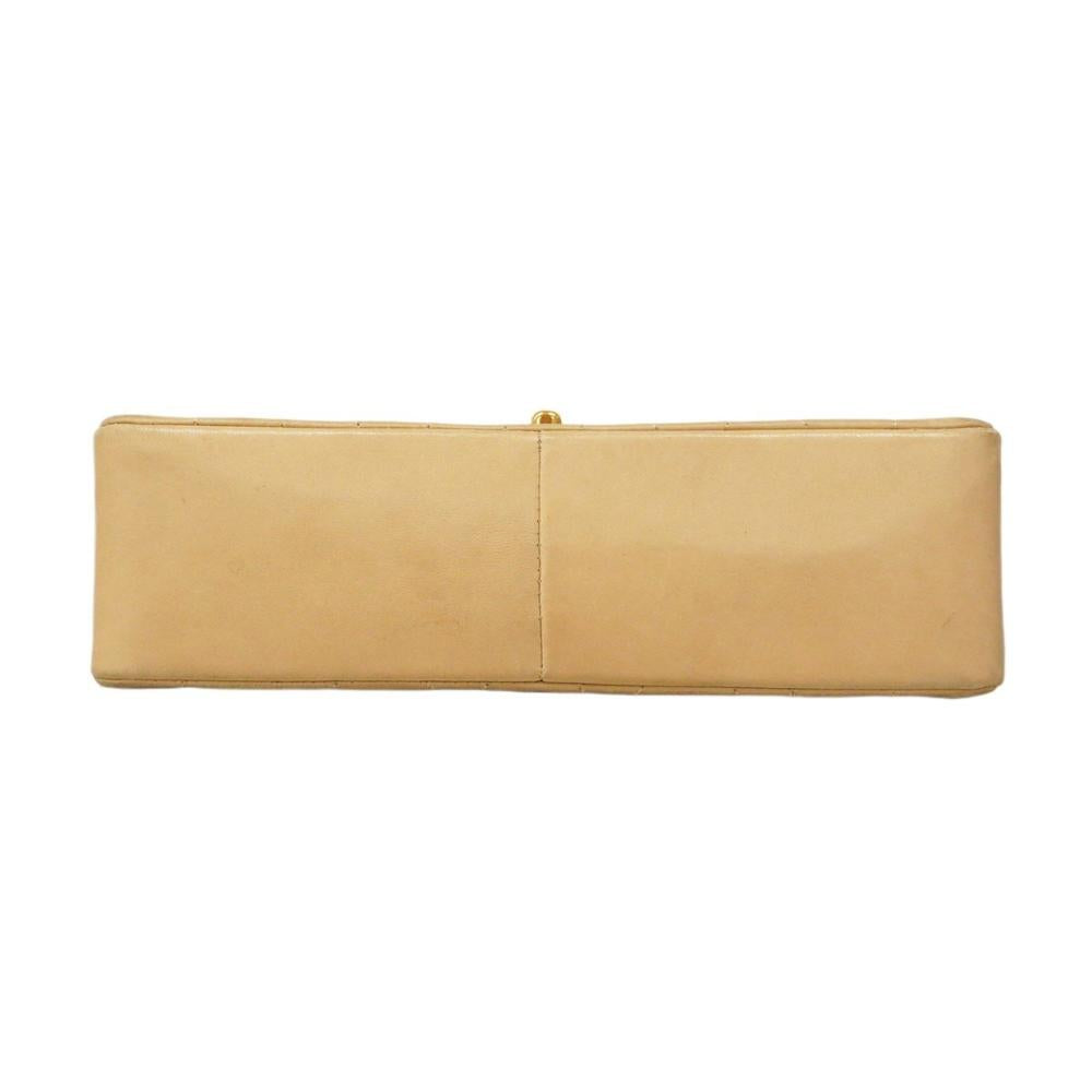 Beige Leather Chanel Shoulder Bag