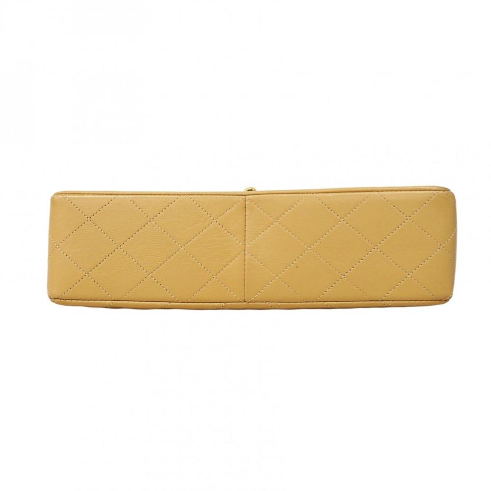 Beige Leather Chanel Shoulder Bag