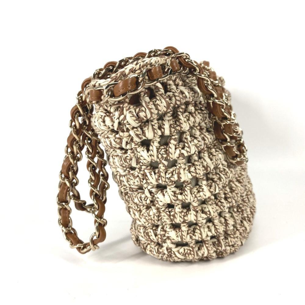 Beige Leather Chanel Shoulder Bag