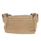 Beige Leather Chanel Shoulder Bag