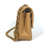 Beige Leather Chanel Flap Bag
