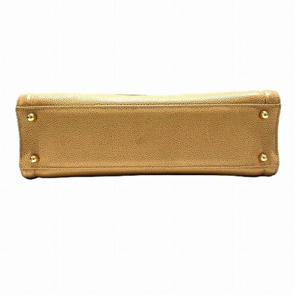 Beige Leather Chanel Shoulder Bag