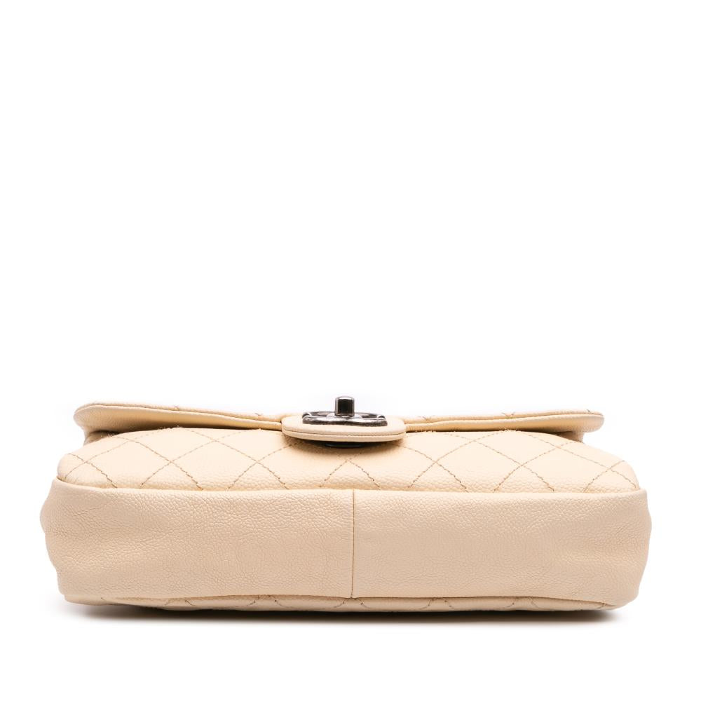 Beige Leather Chanel Flap Bag