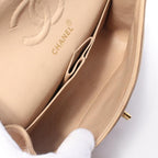 Beige Leather Chanel Flap Bag