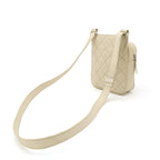 Beige Leather Chanel Crossbody Bag