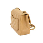 Beige Leather Chanel Shoulder Bag