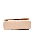 Beige Leather Chanel Flap Bag
