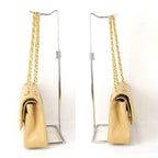 Beige Leather Chanel Flap Bag