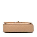 Beige Leather Chanel Flap Bag