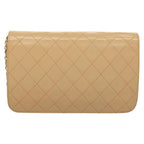 Beige Leather Chanel Shoulder Bag