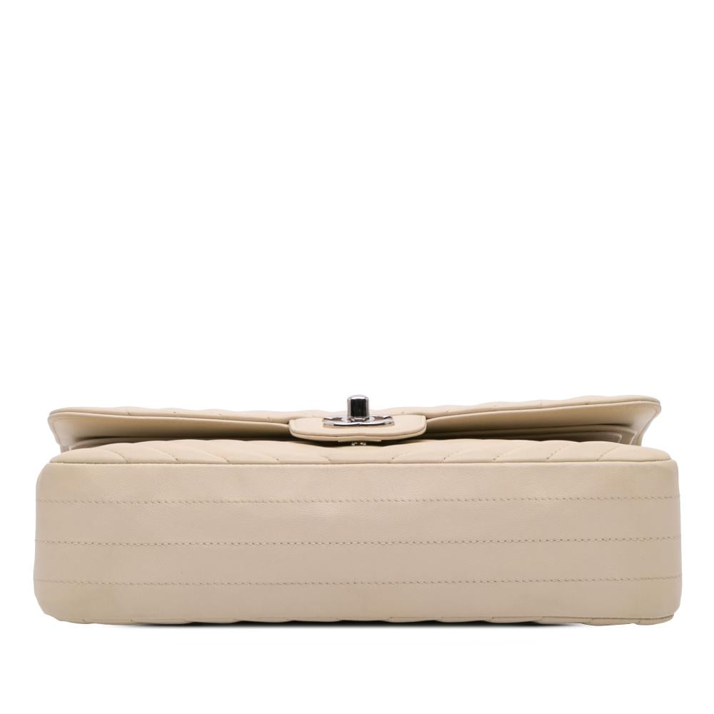 Beige Leather Chanel Flap Bag