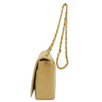 Beige Leather Chanel Shoulder Bag