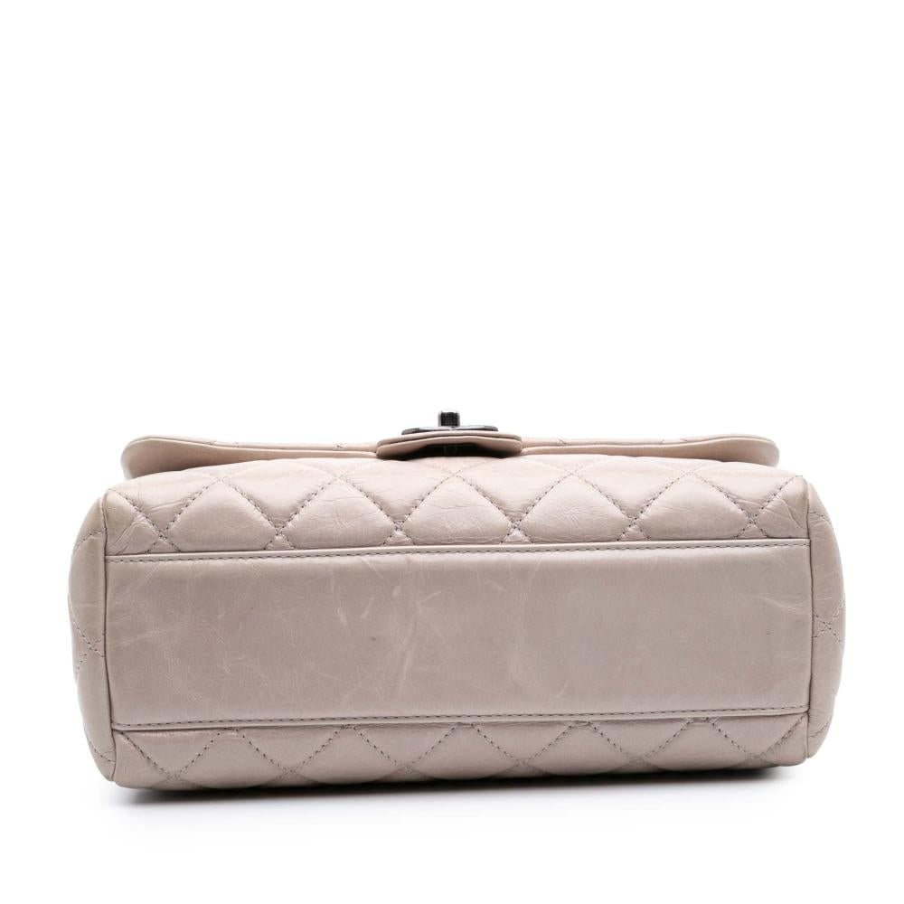 Beige Leather Chanel Flap Bag