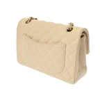 Beige Leather Chanel Flap Bag