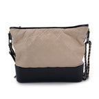 Beige Leather Chanel Crossbody Bag