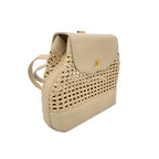 Beige Leather Chanel Backpack