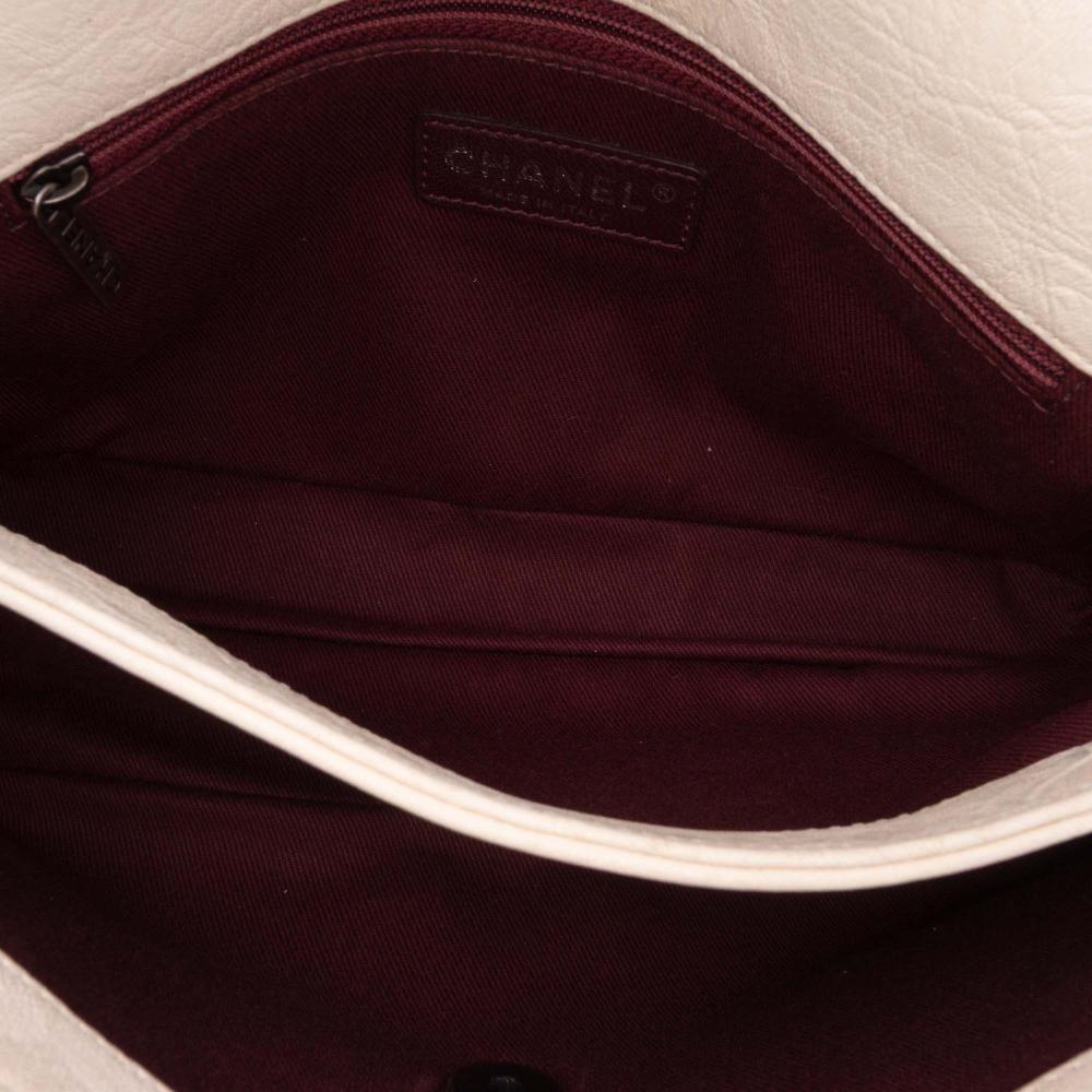 Beige Leather Chanel Flap Bag