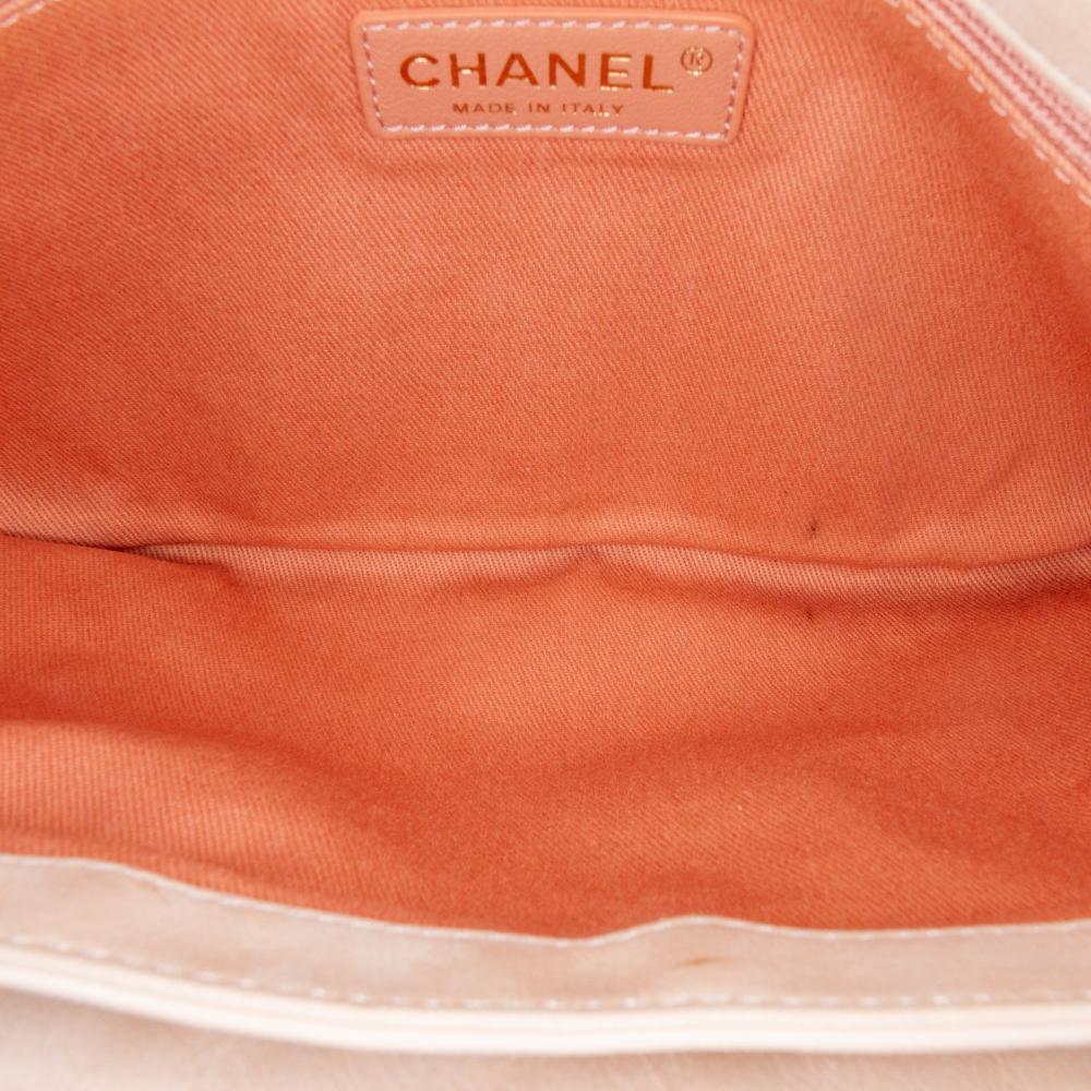 Beige Leather Chanel Crossbody Bag