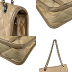 Beige Leather Chanel Shoulder Bag