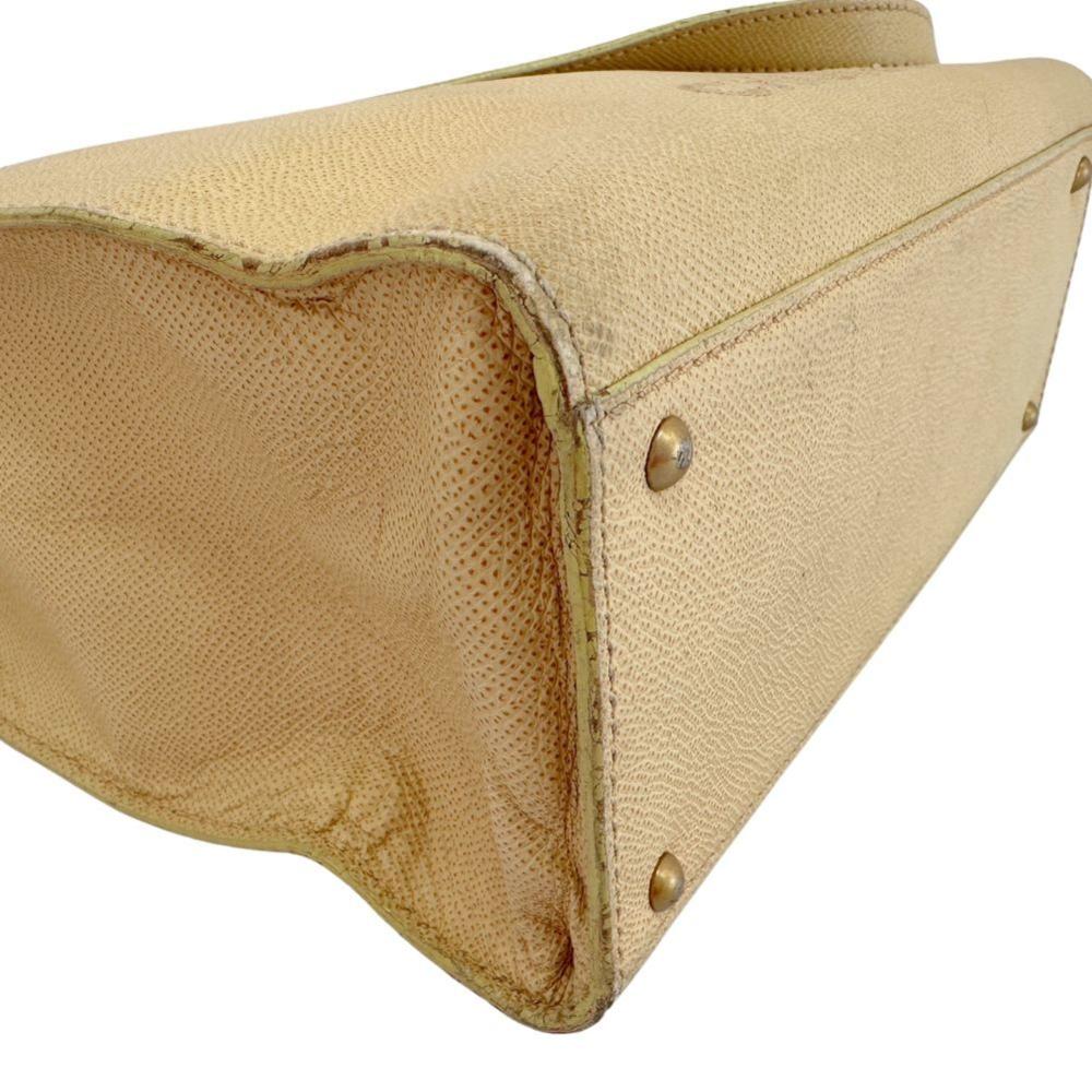 Beige Leather Chanel Shoulder Bag