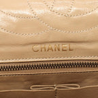 Beige Leather Chanel Flap Bag