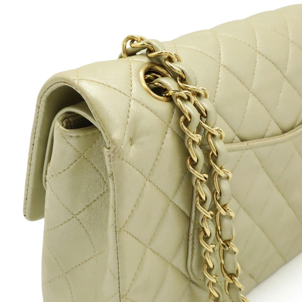 Beige Leather Chanel Shoulder Bag