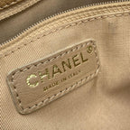 Beige Leather Chanel Tote