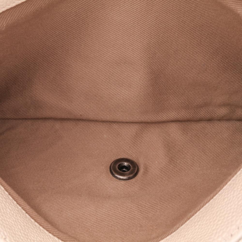 Beige Leather Chanel Flap Bag