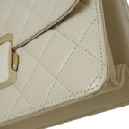 Beige Leather Chanel Shoulder Bag