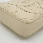 Beige Leather Chanel Crossbody Bag