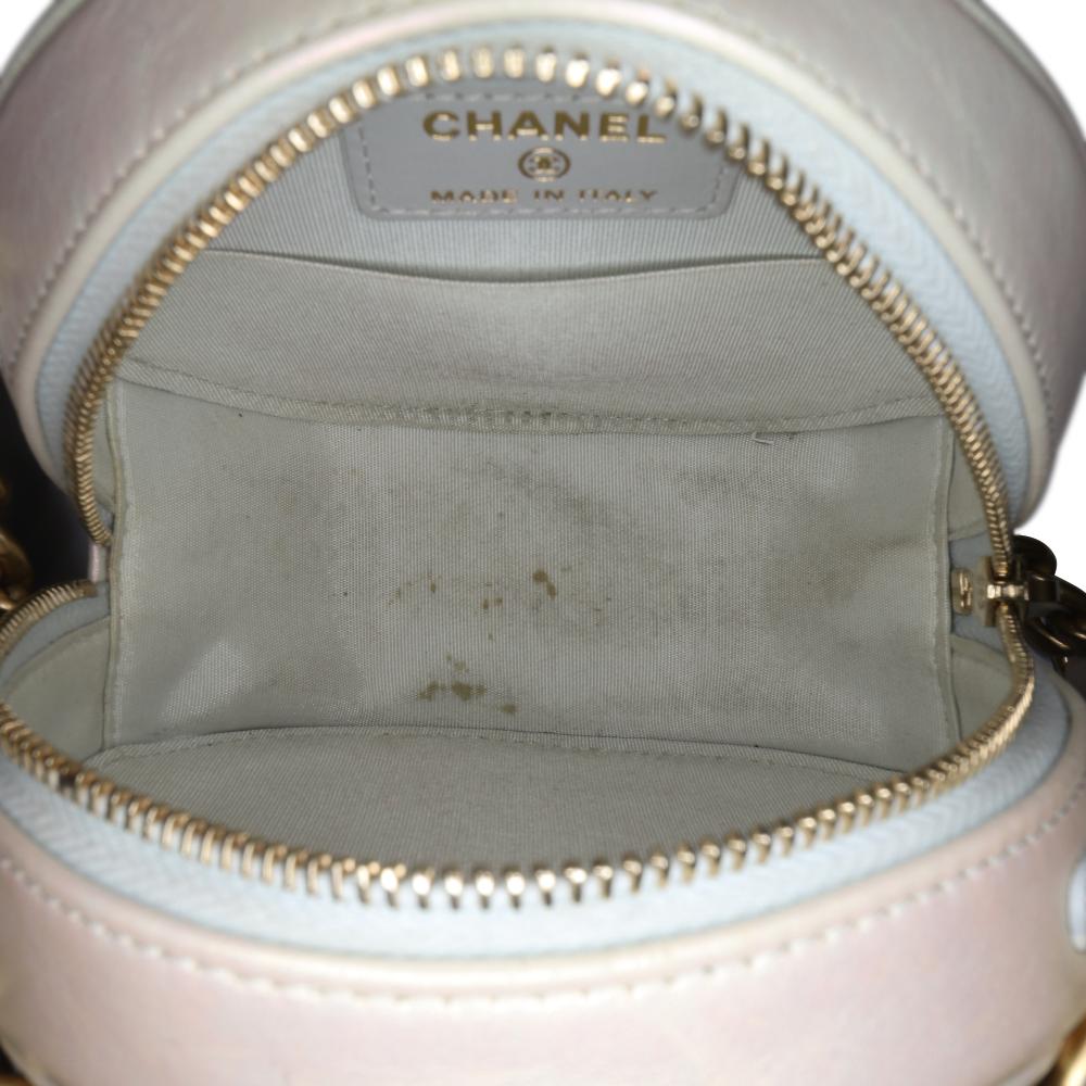 Beige Leather Chanel Shoulder Bag