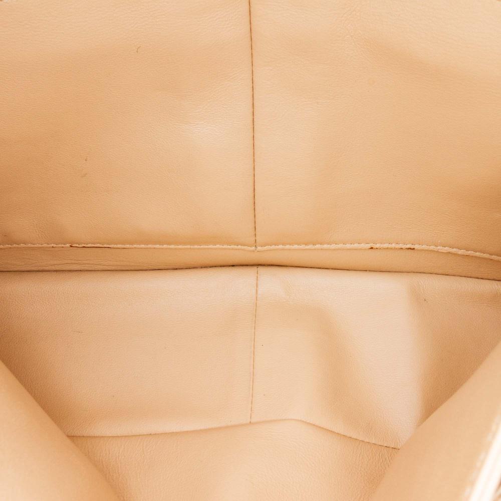 Beige Leather Chanel Flap Bag