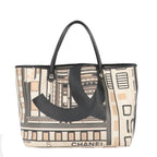 Beige Leather Chanel Shoulder Bag