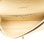 Beige Leather Chanel Flap Bag