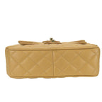 Beige Leather Chanel Shoulder Bag