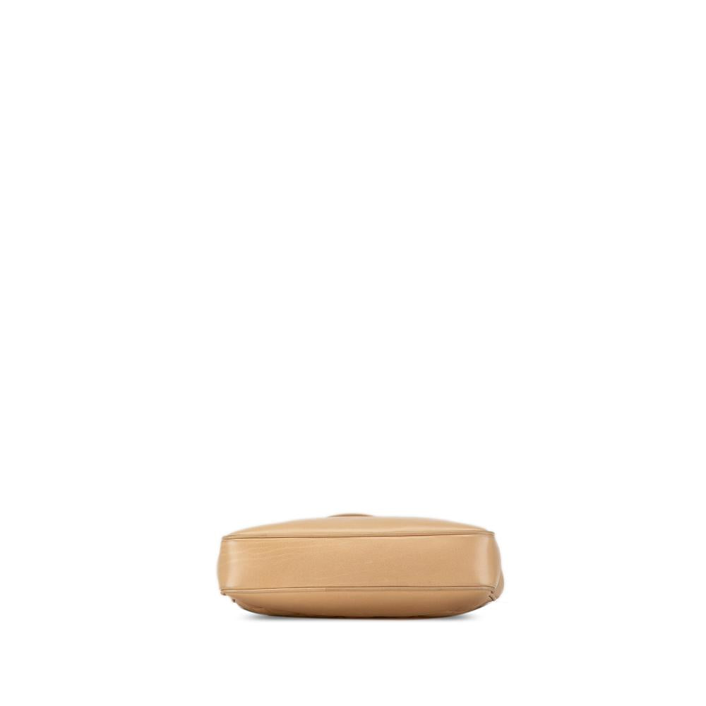 Beige Leather Chanel Shoulder Bag