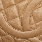Beige Leather Chanel Tote