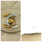 Beige Leather Chanel Flap Bag