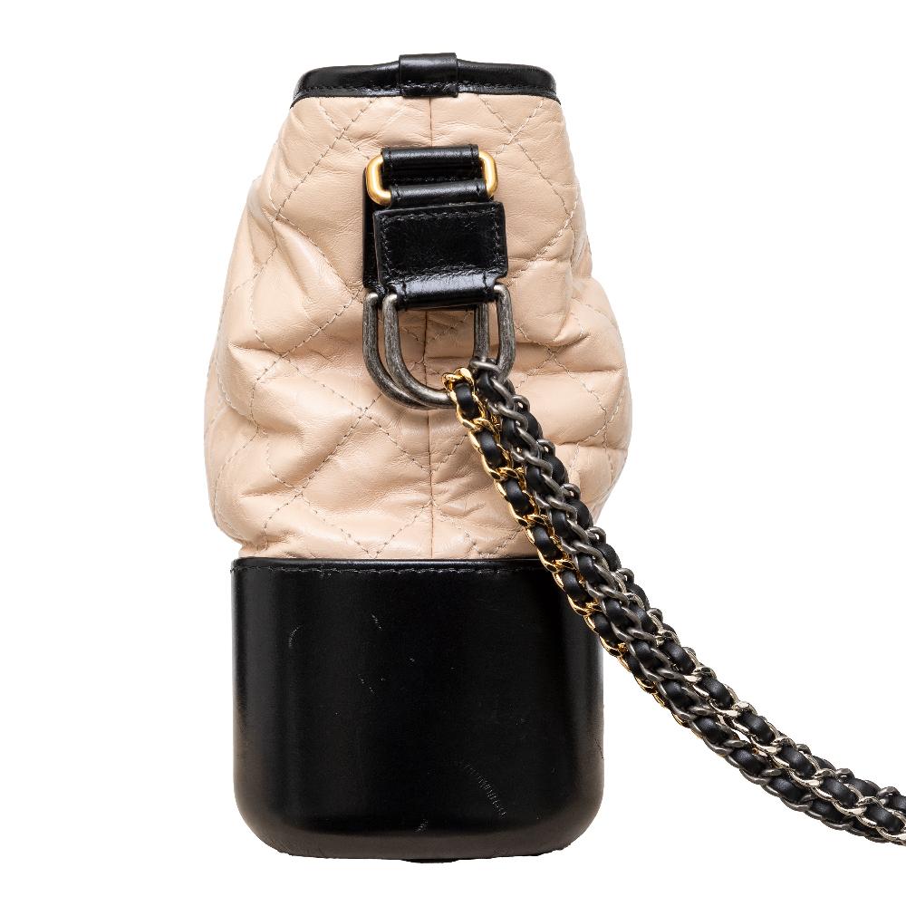 Beige Leather Chanel Crossbody Bag