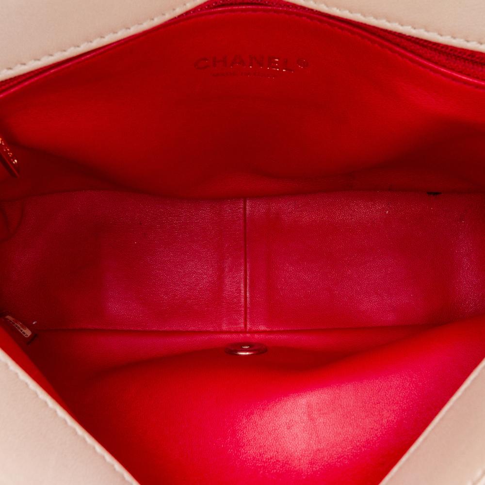 Beige Leather Chanel Flap Bag