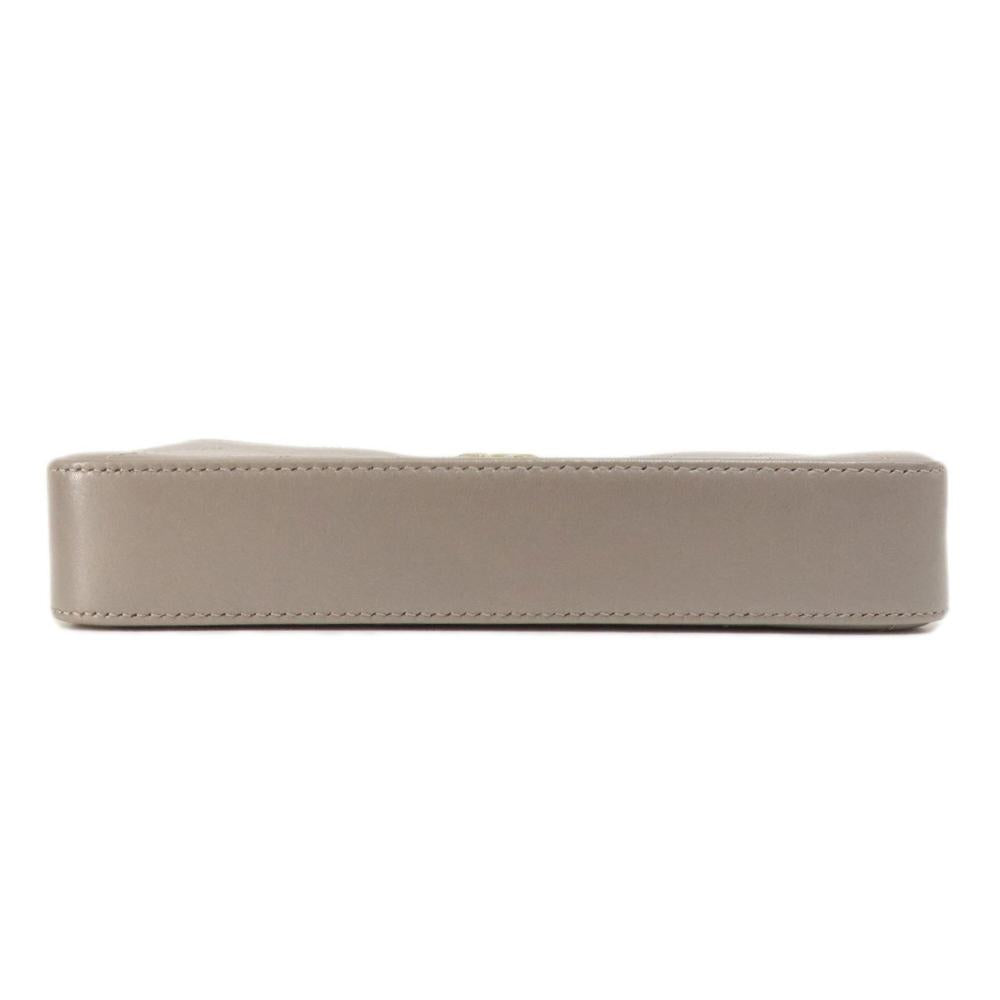 Beige Leather Chanel Shoulder Bag