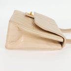 Beige Leather Chanel Shoulder Bag