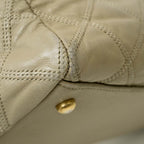 Beige Leather Chanel Shoulder Bag