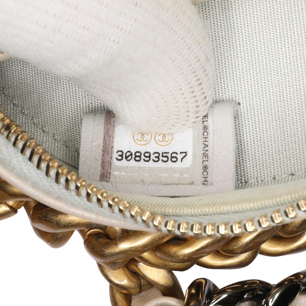 Beige Leather Chanel Shoulder Bag