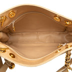 Beige Leather Chanel Shoulder Bag