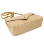 Beige Leather Chanel Shoulder Bag