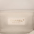 Beige Leather Chanel Crossbody Bag